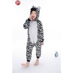 Wholesale Custom Animal Kids Pajamas zebra Girls Onesie For For Christmas Festival Breathable Quick Dry for sale