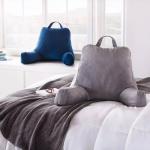Heating Shredded Foam Reading Pillow , Electric Bed Rest Pillow With Arms