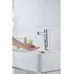 Solid Brass Silver Thermostatic Intelligent Electricity Shower Faucet for sale