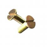 Iron Zinc Plated Slotted Flat Head Machine Screw , JIS M6 12mm Screw for sale