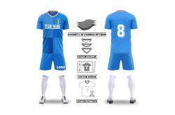 China Soft Custom Team Jersey Breathable Moisture Wicking Stretching Football Player Shirt supplier