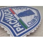 Three Dimensional Silicon Custom Clothing Patches , Multi - Color Tatami Flocking Heat Transfer Label for sale