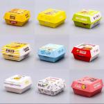 Wholesale customized hamburger boxes eco-friendly and recyclable fast food packaging boxes