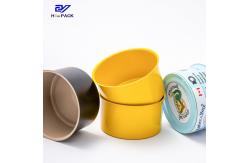 China Orange Beef Can Round Shape Tin Cans D65X34mm 50 Gram Meat Packaging supplier