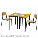 Metal Frame BAILI Study Table And Chair Set MDF Board Desk Top for sale