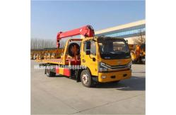 China 5 Tons Road Rescue Trailer With 5tons Crane   Wrecker With Crane supplier