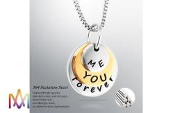 China Rustproof SS304 Dangle Charms Mens Engraved Necklace supplier