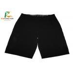 Lightweight Blank Custom Board Shorts , Polyester Mens Swim Trunks Black Color for sale