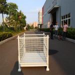 Forklift Collapsible Metal Storage Box , Stackable Metal Cage Containers Rack Bin