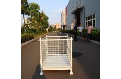 China Forklift Collapsible Metal Storage Box , Stackable Metal Cage Containers Rack Bin supplier