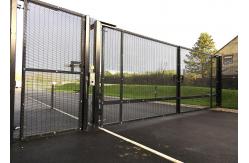 China HGMT Round Post 3D Mesh Metal Garden Fence Gate supplier