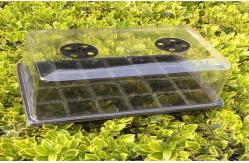 China Plastic Seed Germination Trays With Dome Black Vegetable Plant Horticulture Seed supplier