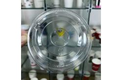 China 90mm Flat Plastic Cup Lid For Cold Drinking Cups Transparent Heat - Resistant supplier