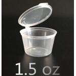 50ml 2oz Disposable Food Container Tableware Plastic Sauce Cup With Lids for sale