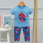 Spring And Summer Children'S Round Neck Night Suit Ice Silk Cotton age 7 pyjamas for sale