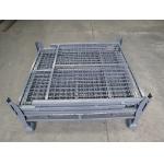 Warehouse Storage Wire Mesh Pallet Cage Customized Szie 500 - 1000kg Load Capacity for sale