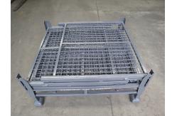 China Warehouse Storage Wire Mesh Pallet Cage Customized Szie 500 - 1000kg Load Capacity supplier