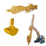 Telescopic Excavator With Clamshell Bucket With Teeth For Grabbing