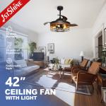 Popular Acrylic Blades LED Energy Saving Invisible Ceiling Fan 1stshine Metal Element for sale