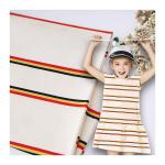 Soft Striped Cotton Fabric Low Shrinkage Knit Jersey Material For T-Shirt for sale