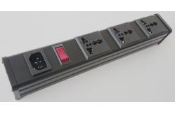 China Cabinet PDU Power Distribution Unit With Switch / Universal 3 Outlet Power Bar supplier