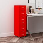 Blue Knock Down 10 Drawers Mobile Metal File Cabinet
