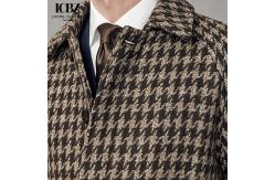 China Customized Logo Printing British Style Houndstooth Woolen Coat for Business Casual supplier
