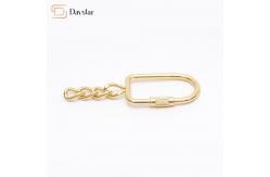 China Diy Keychain Crafts / Jewelry Making Metal Locking Carabiner Keychain With Jump Rings supplier