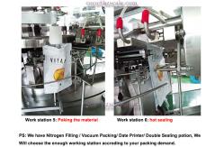 China Multi Function 10heads Rotary Pouch Packing Machine Raisins Weighing supplier