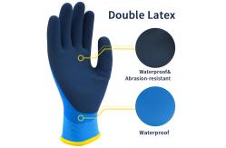 China 13 Gauge Dual Latex Coated Gloves Waterproof Abrasion Resistant For Tough Tasks supplier
