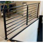 Contemporary FRP Handrails Indoors Fiberglass Stair Railing Black Smooth Treatment for sale