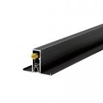 Black Acoustic Automatic Door Bottom Seals Aluminium Material With Side Edge