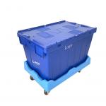 External Size 600*400*315mm Stackable Nesting Crate PP Plastic Crates Blue Solid Box for sale