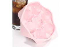 China BPA Free 6 Holes Silicone Ice Ball Mold With Funnel supplier