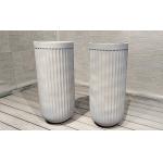 Life Time 5-6 Years Outdoor Customed Fiber Clay Planter For Durable And Stylish Planting for sale
