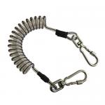 High Security Coiled Tool Lanyard Stretchable Transparent Heavy Duty Plastic Spring for sale