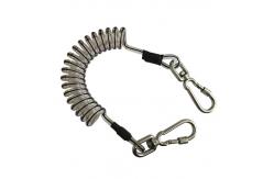 China High Security Coiled Tool Lanyard Stretchable Transparent Heavy Duty Plastic Spring supplier