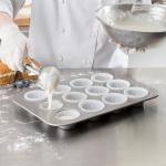 RK Bakeware China Foodservice NSF Mini Crown Cake Pan Square Muffin Cupcake Baking Pan for sale