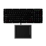 102 Keys IP65 Silicone Rubber Military Keyboard With Tough Touchpad for sale