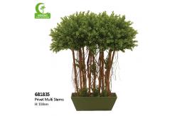 China Anti Fading Artificial Topiary Tree , Artificial Spiral Tree 110cm supplier