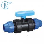 Round Head Blue Fittings PP Compression Ball Valve For Irrigation for sale