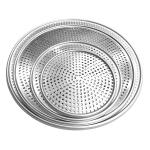 commercial 10 inch pizza bandeja para hornear punch pizza tray moldes para pizzas silver pan with holes for sale
