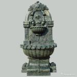 Green Marble Stone Carving Sculpture Wall Fountain , Garden Sculptures Stone for sale