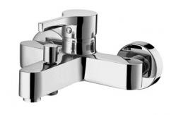 China 40mm Ceramic Cartridge Hot Cold Water Bath Mixer Taps Two Spout Single Handle supplier