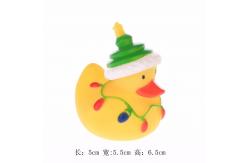 China Floating Christmas Miniature Rubber Ducks Ornament Eco - Friendly PVC Toy supplier