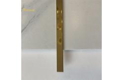 China Gold T Profile Wall Corner Stainless Steel Tile Trim 6mm supplier