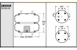 China Watson & Chalin AS-0034 Double Convoluted Air Spring Contitech FD530-30 519 supplier