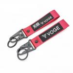 Neon Pink Brandable Keychain Lanyard - VOGE Styled Tags & Anti-Scratch Metal Hooks​ for sale