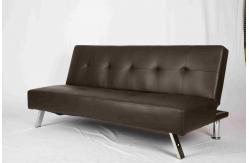 China Living Room Leather Pull Out Couch Plating Feet Ergonomic For Saving Space supplier