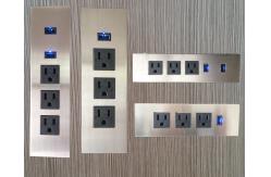 China 3 Outlets Furniture Power Strip , Embedded Tabletop Desktop Power Sockets supplier